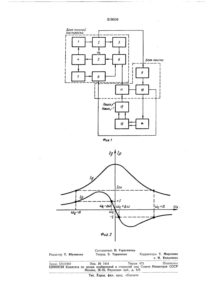 Устройство автоматической настройки колебательного контура (патент 319036)