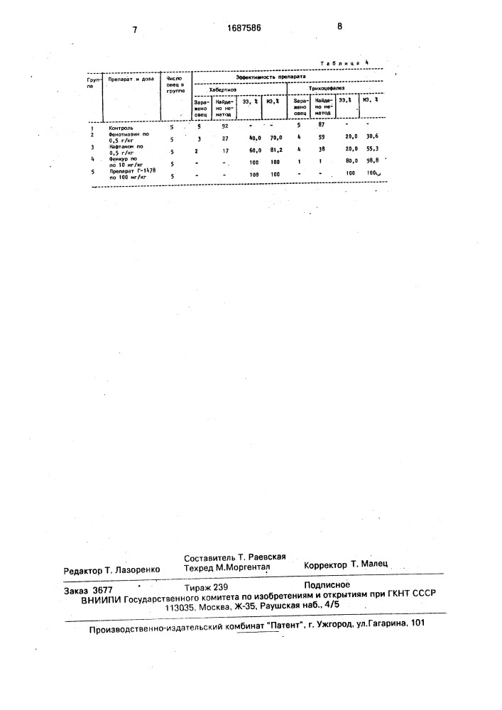 2-/(7-бромбензо-2,1,3-тиадиазол-4-сульфонил)амино/-5-хлор-n- (4-хлорфенил)бензамид, обладающий активностью против нематод желудочно-кишечного тракта (патент 1687586)