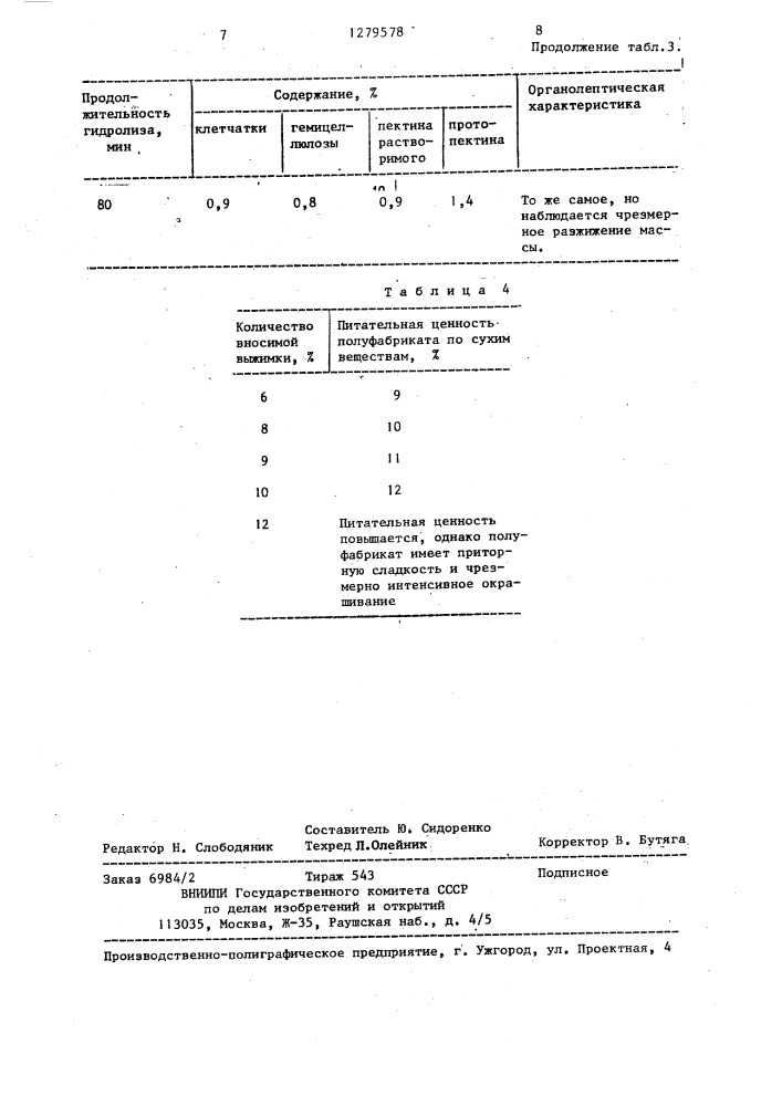 Способ получения пищевого полуфабриката из свекловичного жома (патент 1279578)