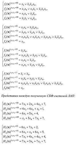 Арифметический вычислитель систем булевых функций (патент 2461868)