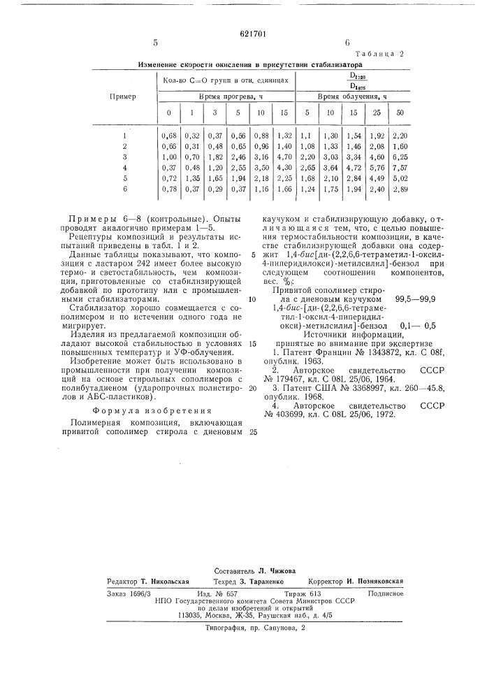 Полимерная композиция (патент 621701)