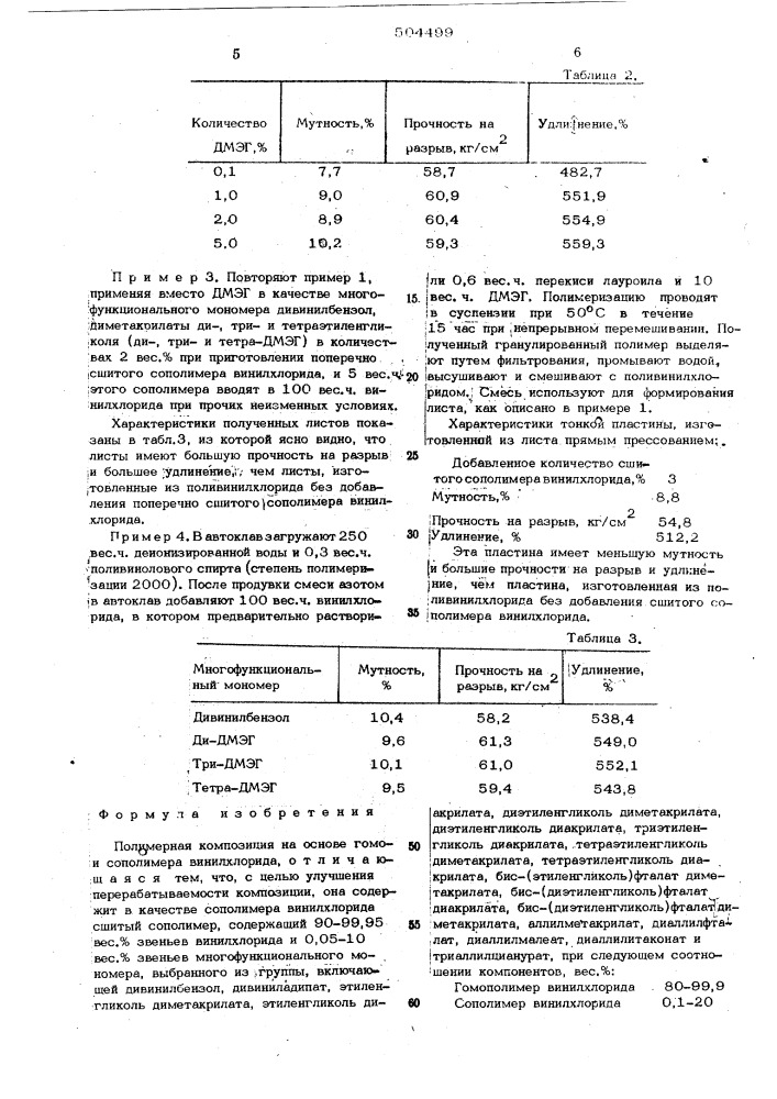 Полимерная композиция (патент 504499)