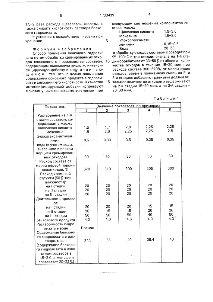 Способ получения белкового гидролизата (патент 1733439)