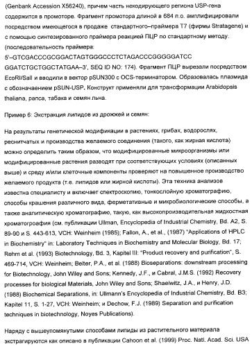 Способ получения полиненасыщенных жирных кислот в трансгенных растениях (патент 2449007)