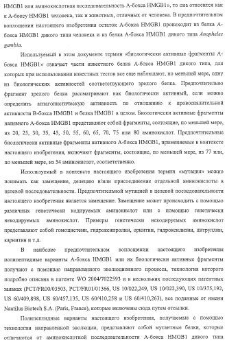 Конъюгаты с полимером а-бокса hmgb1 и вариантов а-бокса hmgb1 (патент 2458070)