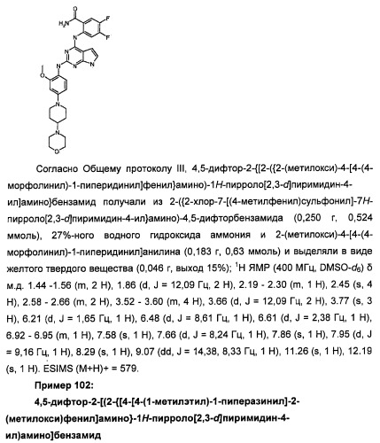 Производные 2-[(2-(фениламино)-1н-пирроло[2,3-d]пиримидин-4-ил)амино]бензамида в качестве ингибиторов igf-1r для лечения рака (патент 2472797)