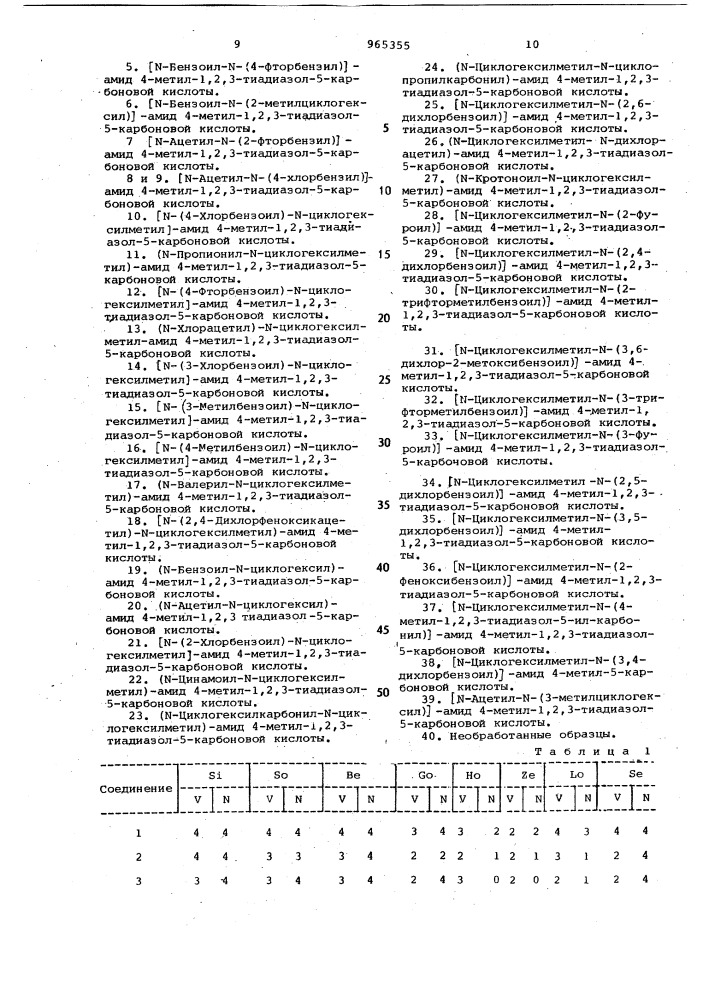 Способ получения производных амидов 1,2,3-тиадиазол-5- карбоновой кислоты (его варианты) (патент 965355)