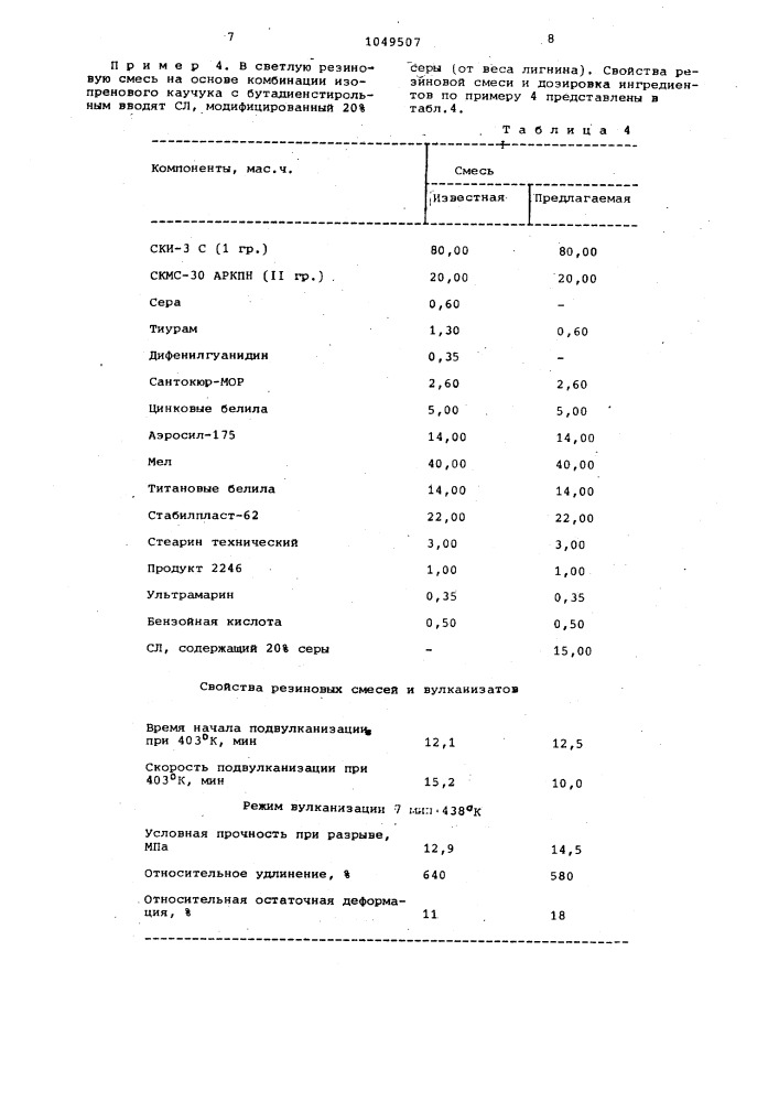 Резиновая смесь (патент 1049507)