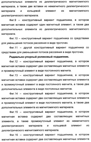 Способ магнитной разгрузки тел качения от действия центробежных сил в опорах вращения и опора вращения для его осуществления (варианты) (патент 2348839)