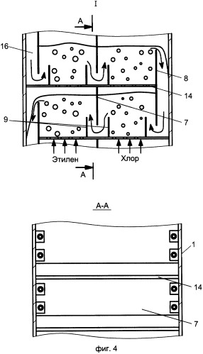 Тарельчатый реактор для получения 1,2-дихлорэтана (патент 2328340)