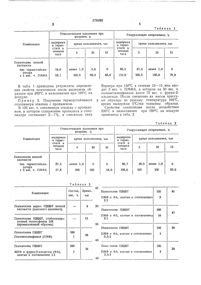 Способ стабилизации полиолефинов (патент 378392)