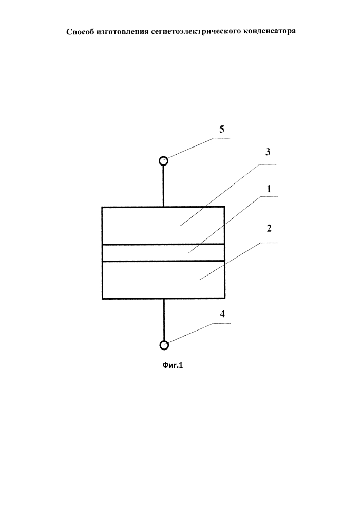 Способ изготовления сегнетоэлектрического конденсатора (патент 2609591)