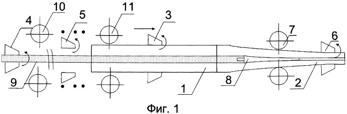 Способ управления подачей и поворотом трубы стана холодной прокатки труб (патент 2481167)