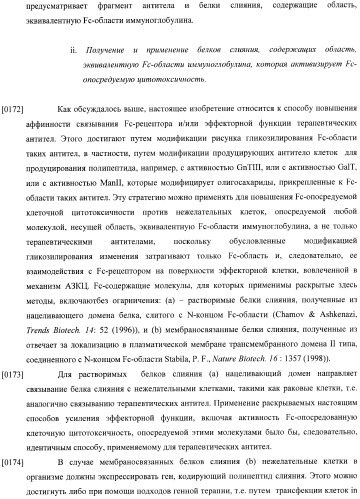 Конструкции слияния и их применение для получения антител с повышенными аффинностью связывания fc-рецептора и эффекторной функцией (патент 2407796)