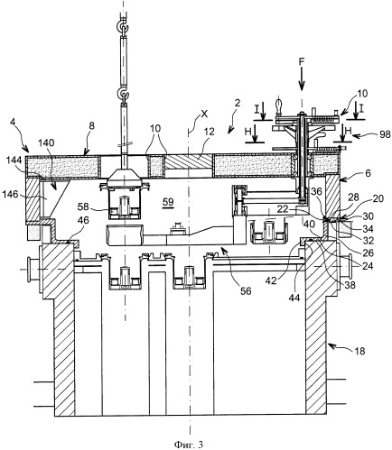 Крышка для загрузки в контейнер по меньшей мере одной тепловыделяющей сборки ядерного реактора, устройство захвата и способ загрузки (патент 2404465)