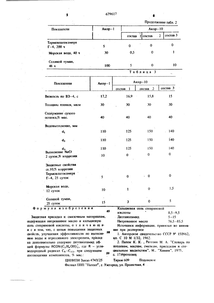 Защитная присадка к смазочным материалам (патент 679617)