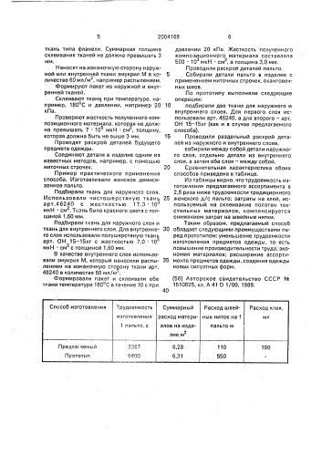 Способ изготовления двустороннего предмета одежды (патент 2004168)