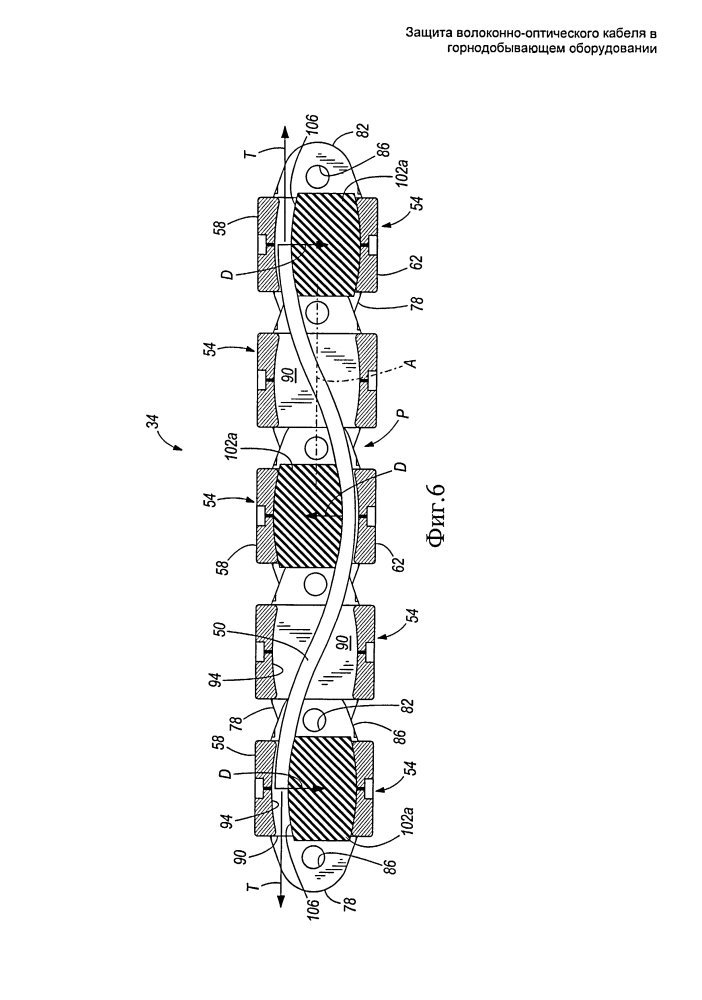 Защита волоконно-оптического кабеля в горнодобывающем оборудовании (патент 2596814)
