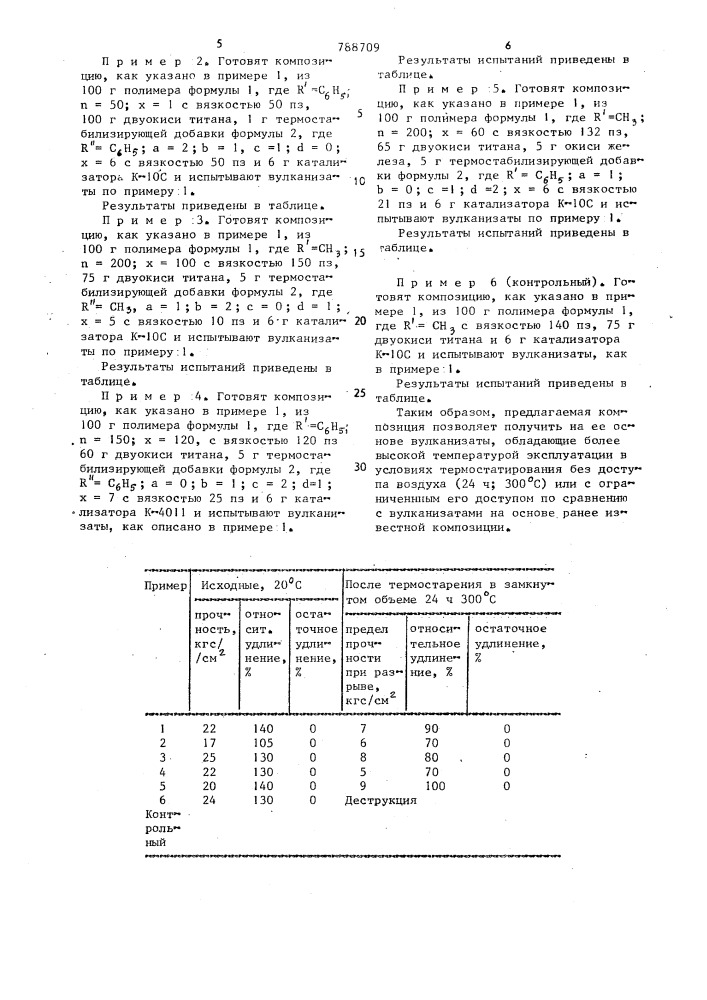 Композиция на основе низкомолекулярного силоксанового полимера (патент 788709)