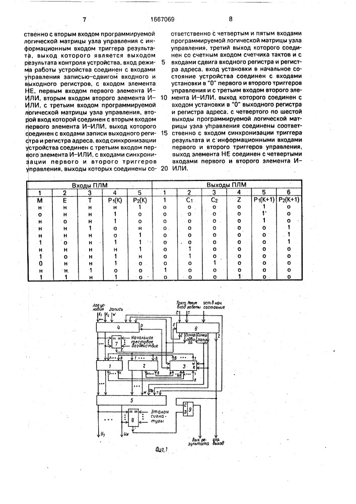 Микропрограммное устройство управления (патент 1667069)