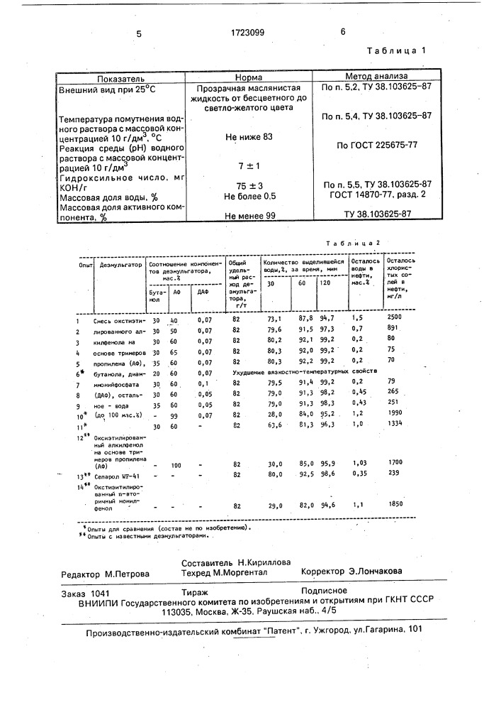 Способ обезвоживания нефти (патент 1723099)