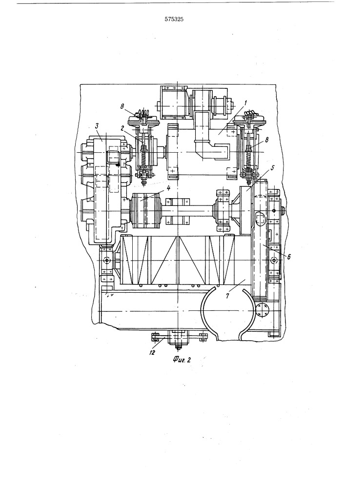 Механизм главного подъема крана (патент 575325)
