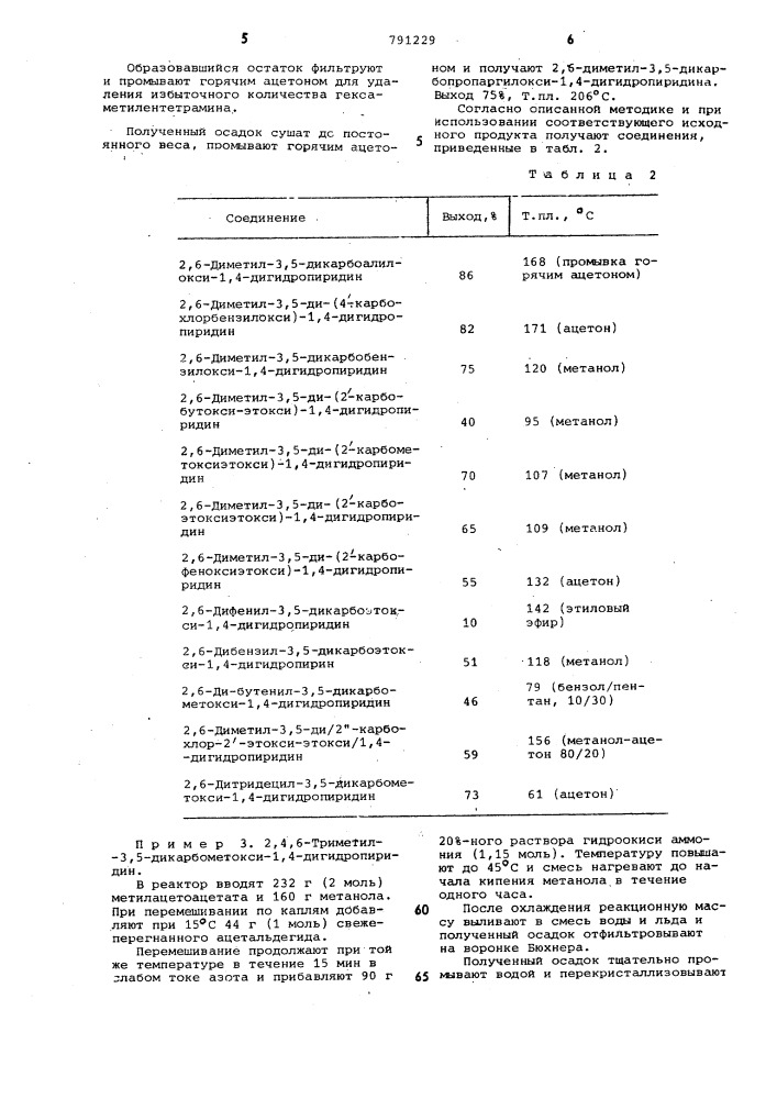 Способ получения производных дигидропиридина (патент 791229)