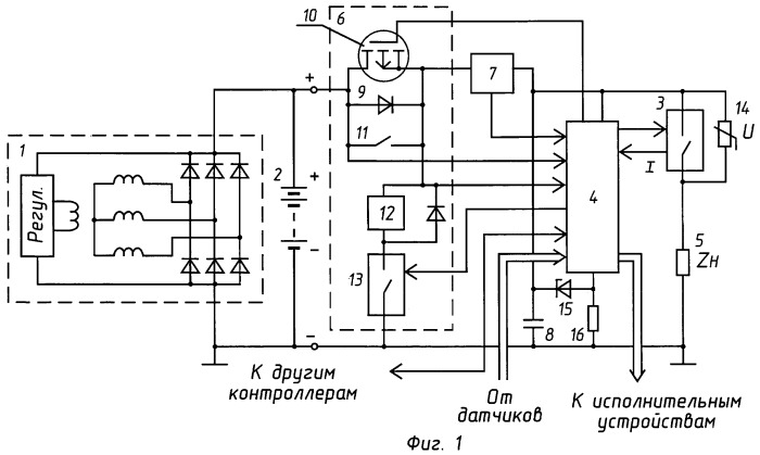 Силовая часть контроллера подъемной или транспортной машины (патент 2460683)