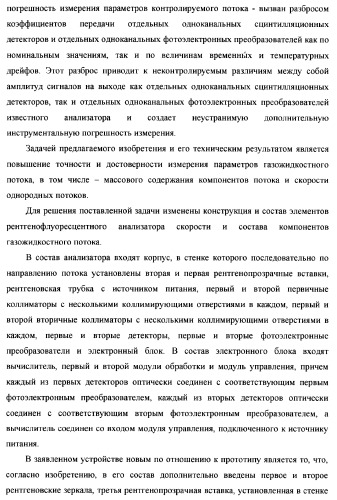 Рентгенофлуоресцентный анализатор скорости и состава компонентов газожидкостного потока (патент 2377548)