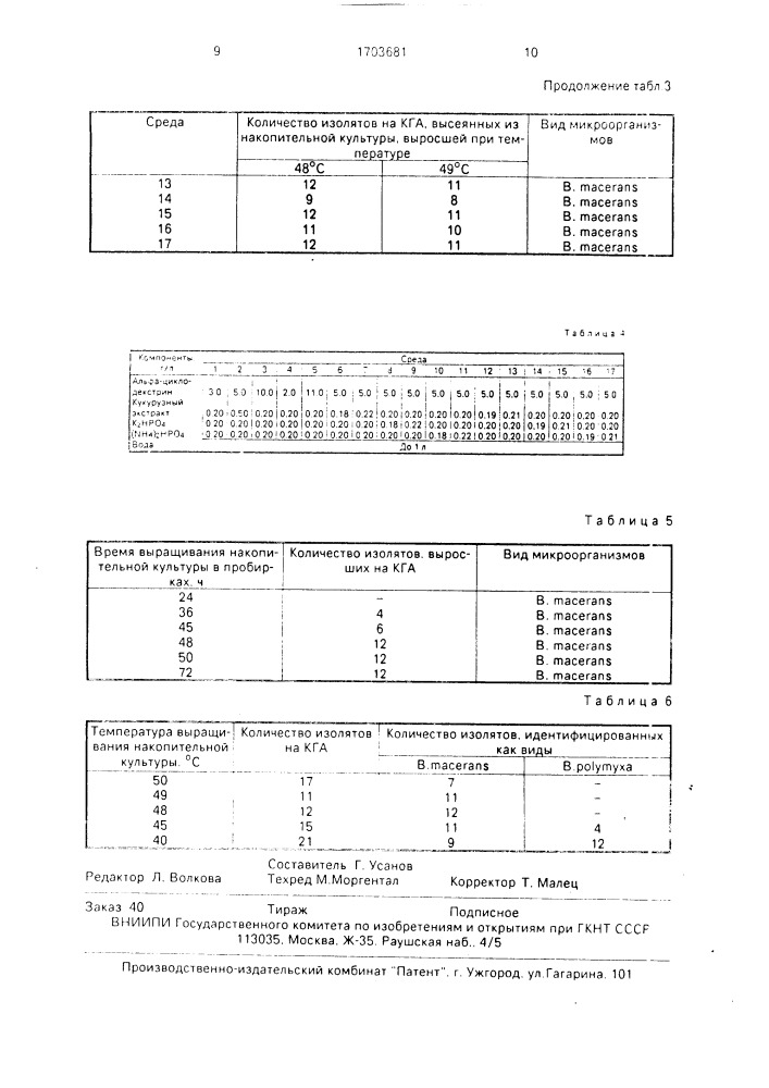 Способ выделения бактерий bacillus масеrаns из почвы (патент 1703681)