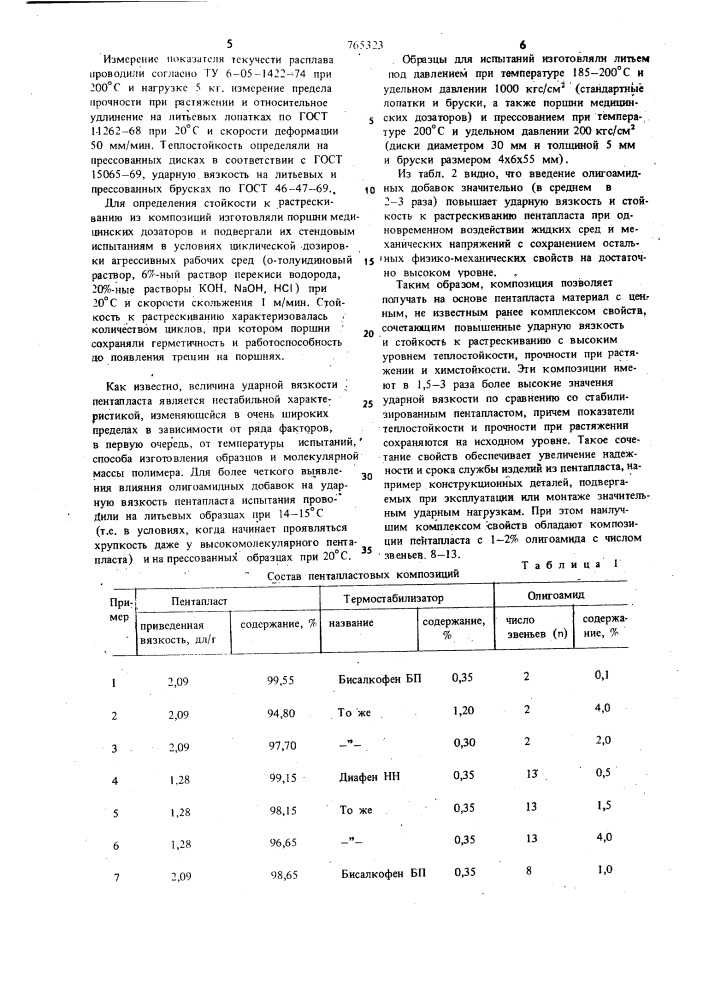 Полимерная композиция (патент 765323)