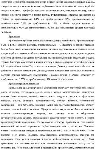 Композиции для ухода за полостью рта с улучшенным очищающим эффектом (патент 2481096)