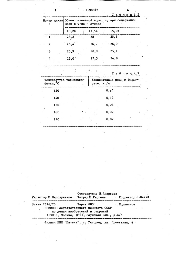 Способ очистки сточных вод (патент 1198012)