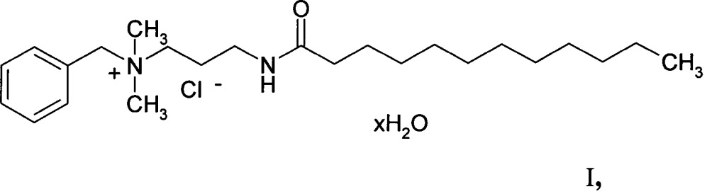 Способ получения n-бензил [1-(додециноиламино)-3-(диметиламино)]пропана аммоний хлорида моногидрата (патент 2653597)