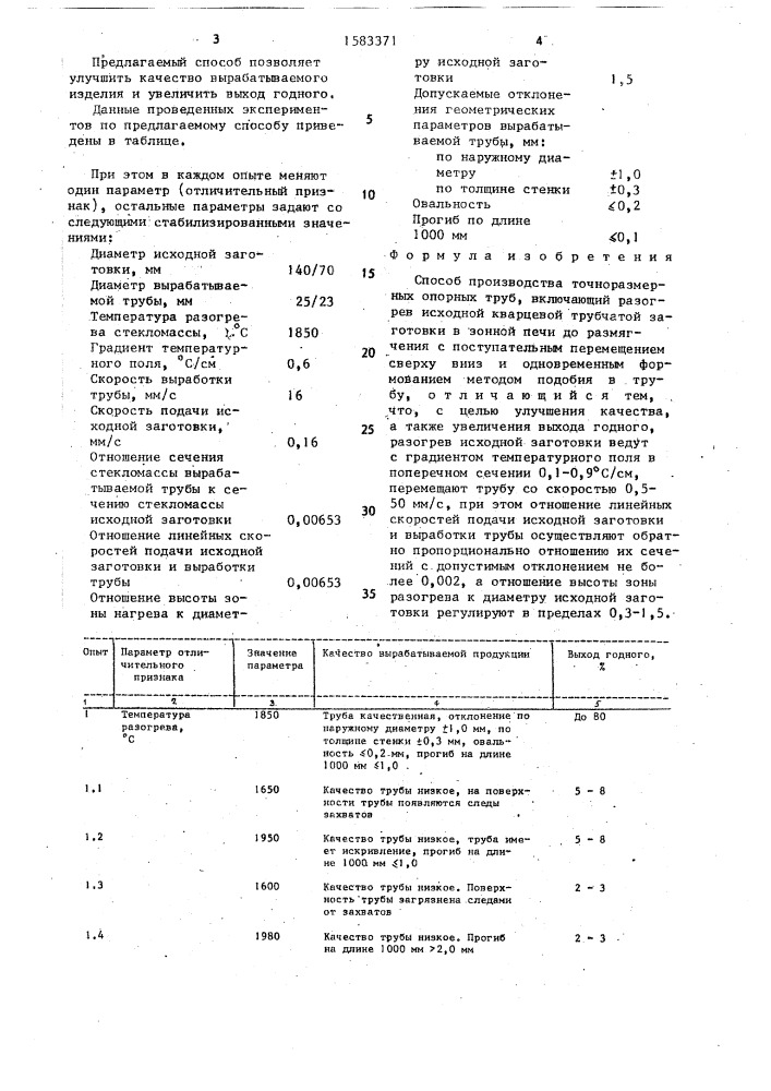 Способ производства точноразмерных опорных труб (патент 1583371)