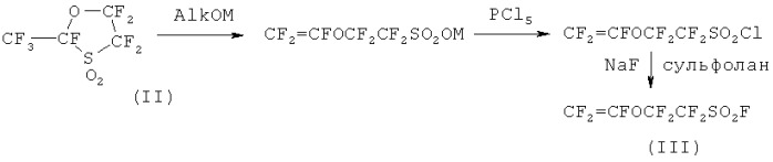 Новый способ получения 2-фторсульфонилтетрафторэтилтрифторвинилового эфира (патент 2475477)