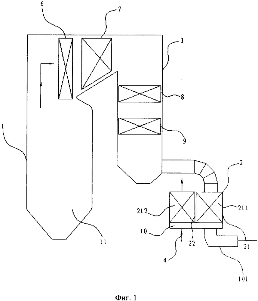 Котел на порошковом топливе с регенеративным нагревателем роторного типа (патент 2622139)