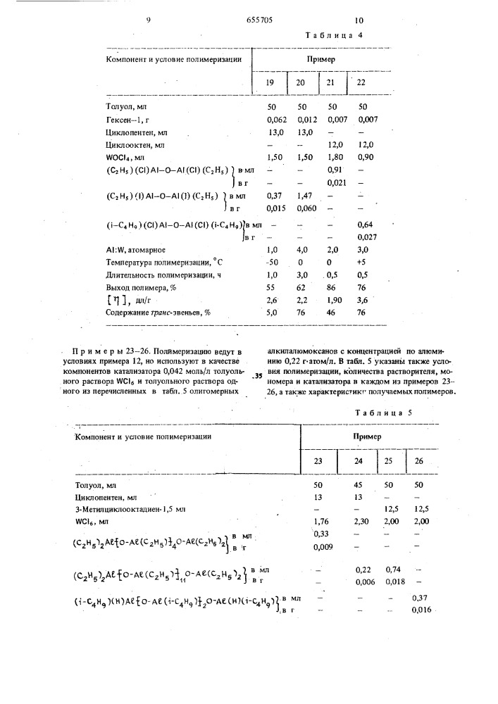 Способ получения полиалкенамеров (патент 655705)