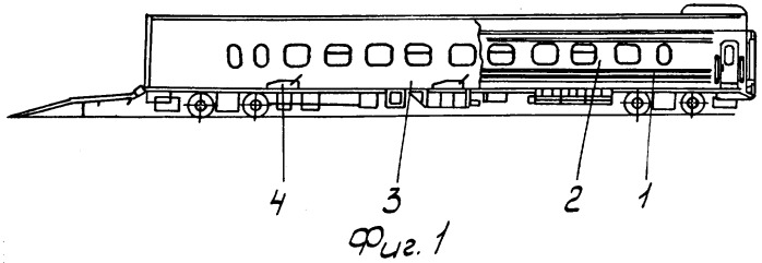 Грузопассажирский вагон для перевозки колесной техники (патент 2273573)