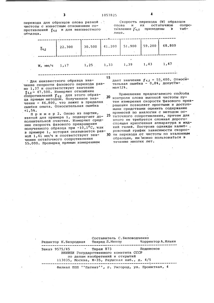 Способ определения содержания примесей в олове (патент 1057825)