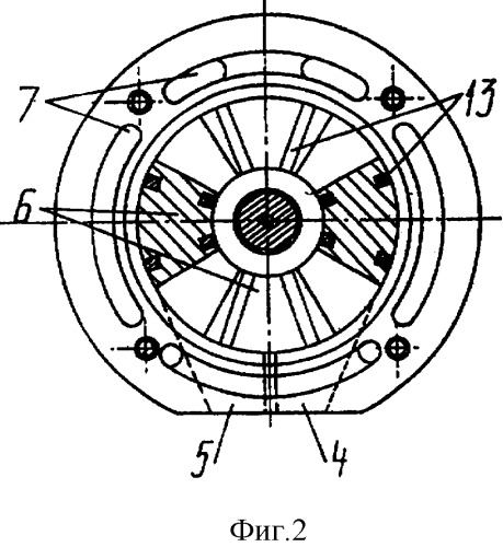 Роторно-лопастной двигатель внутреннего сгорания (патент 2292470)