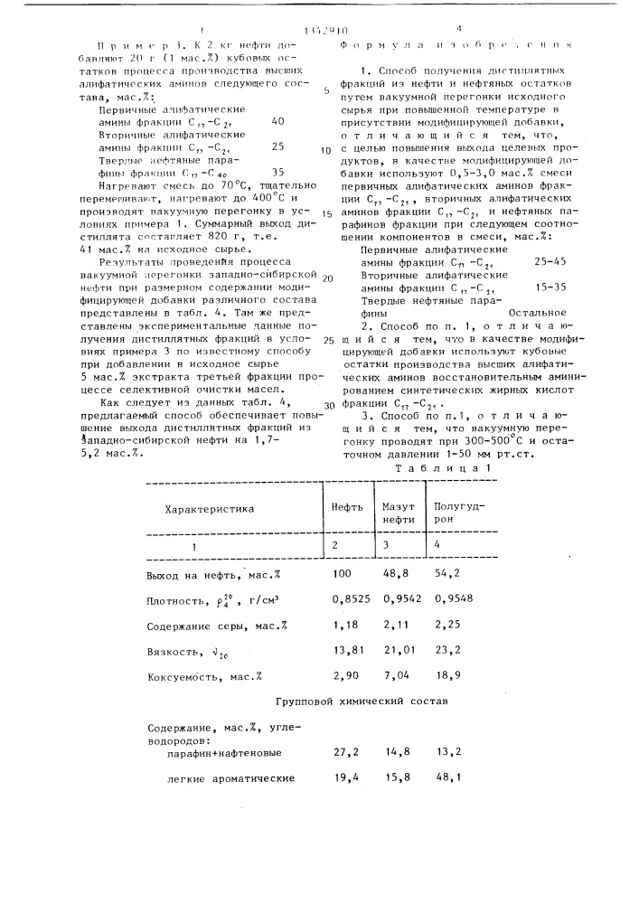 Способ получения дистиллятных фракций (патент 1342910)