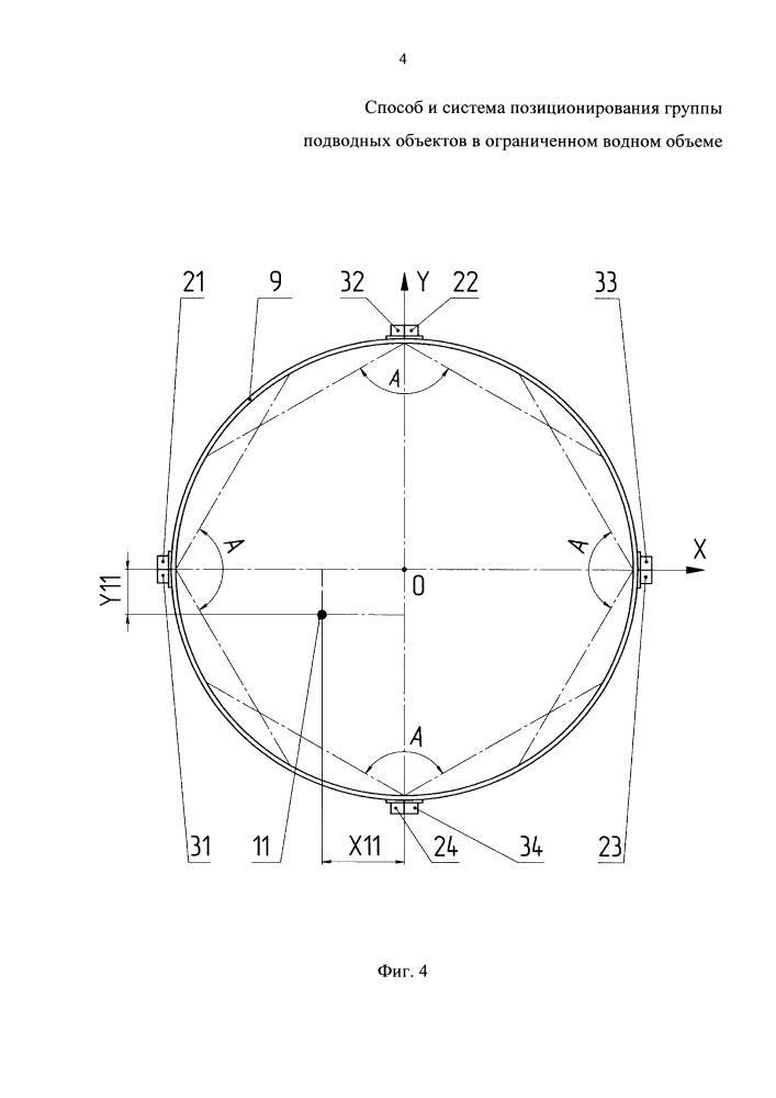 Способ и система позиционирования группы подводных объектов в ограниченном водном объеме (патент 2626244)