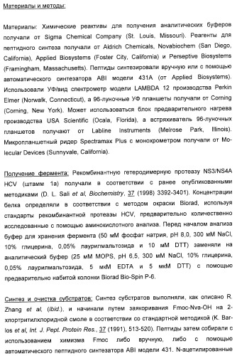 Серусодержащие соединения, действующие как ингибиторы сериновой протеазы ns3 вируса гепатита с (патент 2428428)