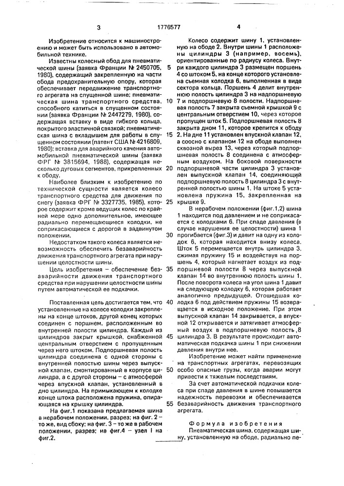 Пневматическая шина (патент 1776577)