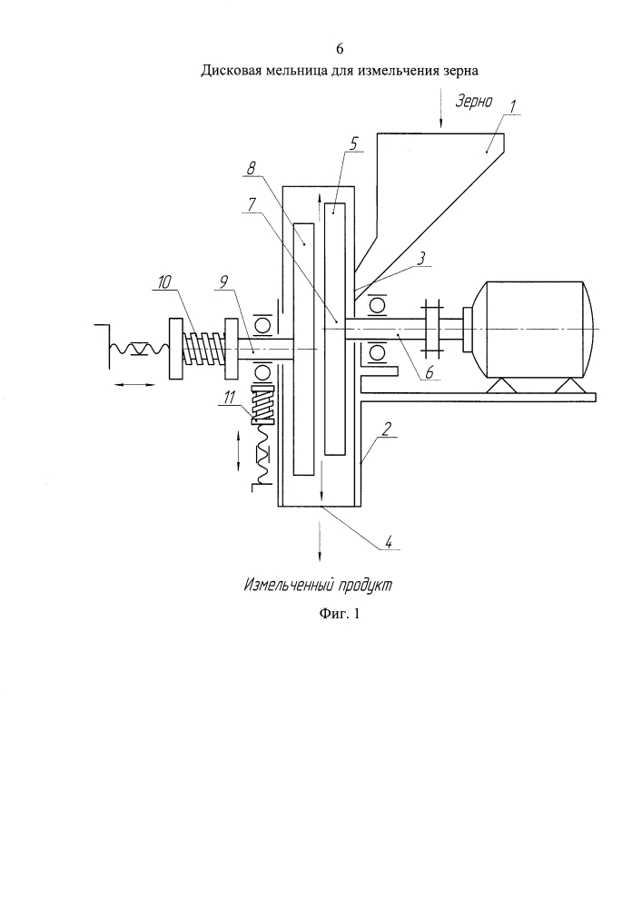 Дисковая мельница для измельчения зерна (патент 2614782)