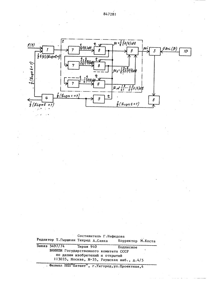 Устройство для оценки быстродействиядинамических систем второго по-рядка (патент 847281)