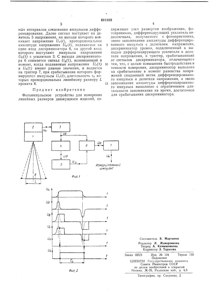 Патент ссср  401889 (патент 401889)