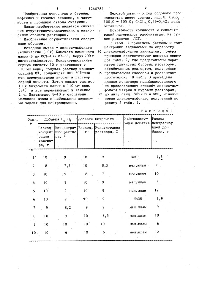 Способ получения реагента для глинистых буровых растворов (патент 1240782)
