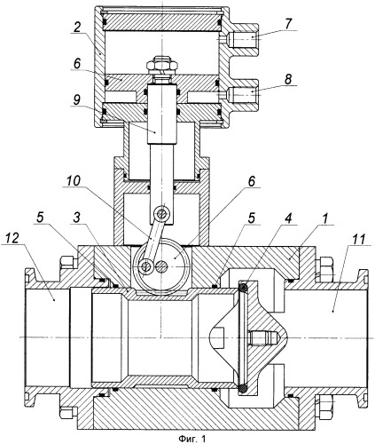 Клапан с линейным приводом (патент 2443924)